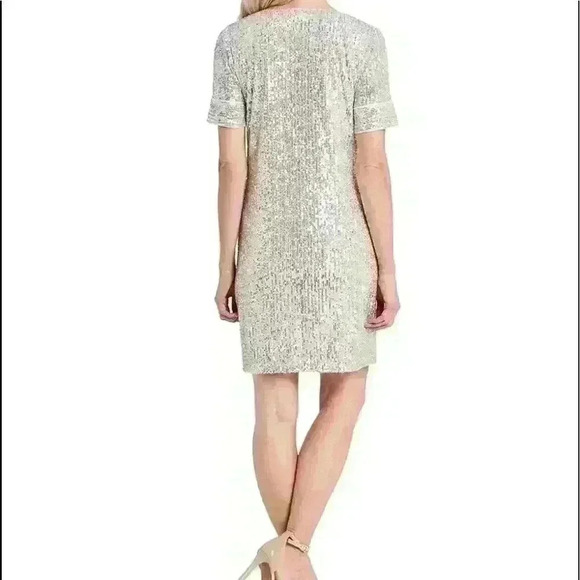 CeCe Sequin Dress Champagne Cocktail Bridal Bachelorette - Picture 5 of 7